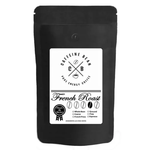 French Roast extra dark roast whole bean coffee bag